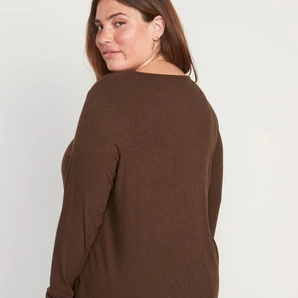Cocoa Brown V Neck Shirt - Picture 8 of 8